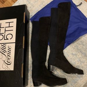 Stuart Weitzman 50/50 Reserve Black Suede 8.5